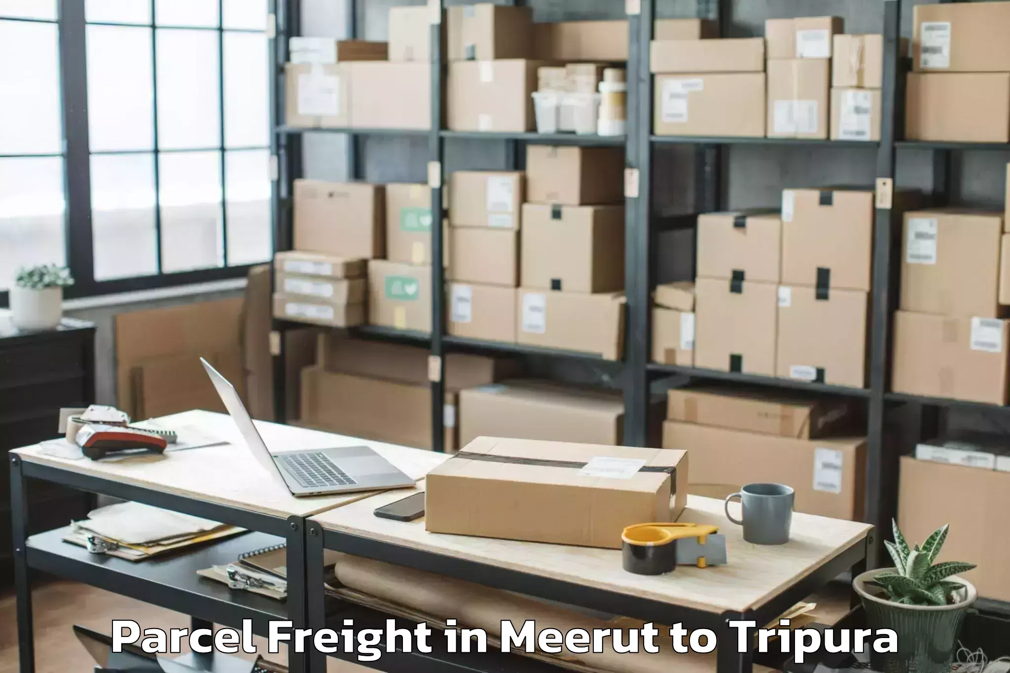 Reliable Meerut to Tulashikhar Parcel Freight